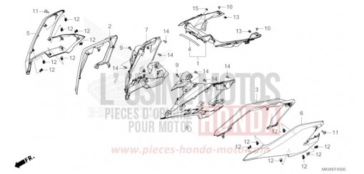 MIDDLE COWL NC750XAS de 2025